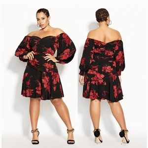 City Chic off the shoulder dress, plus size 18